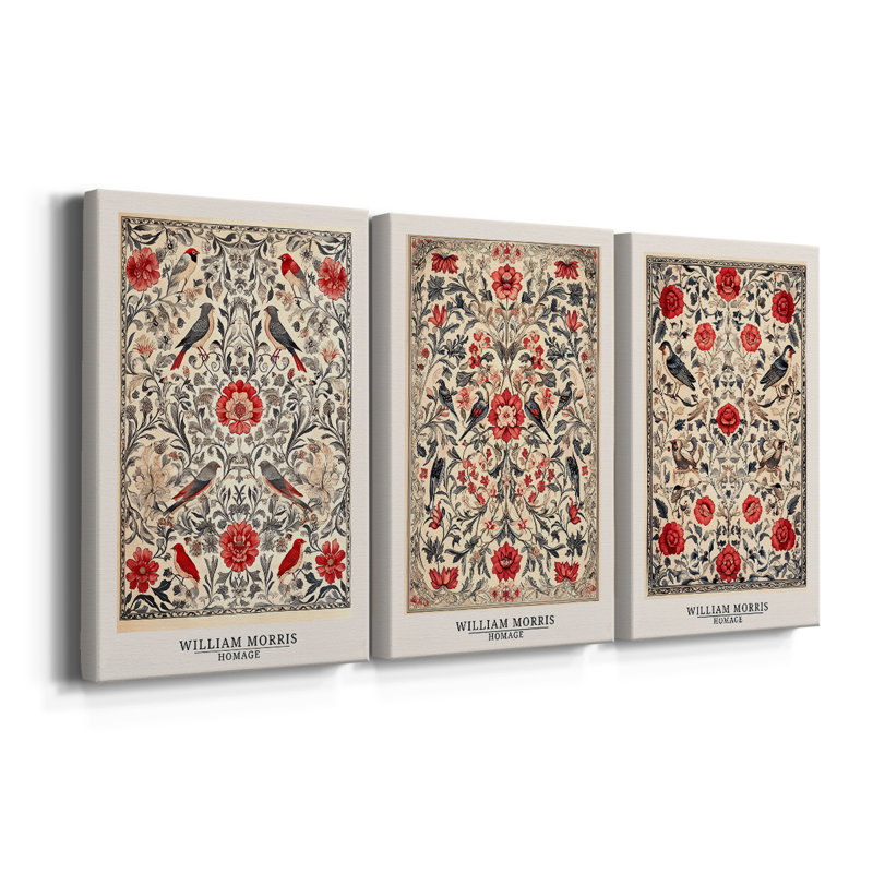 Série de pièces de monnaie de la collection Cccxxi de William Morris - 3 pièces, H 12 po x l 24 po