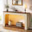 Farmhouse Led Console Table, Wooden Foyer Entry Table, Narrow Long Vintage Sofa Table Behind Sofa-116046214
