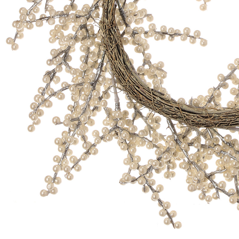 24" Waterproof Winter Berry Wreath
