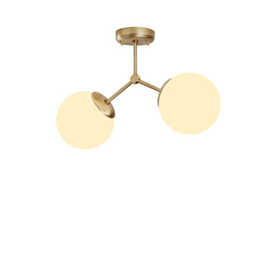 Plafonnier semi-encastré 2 lumières 17,32 po Navi