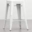 24 tabourets de comptoir en métal blanc vieilli 24 pouces de 2 - dossier incurvé confortable, repose-pieds, croisillon stable, pieds à chevilles 2, blanc, siège, pour la cuisine