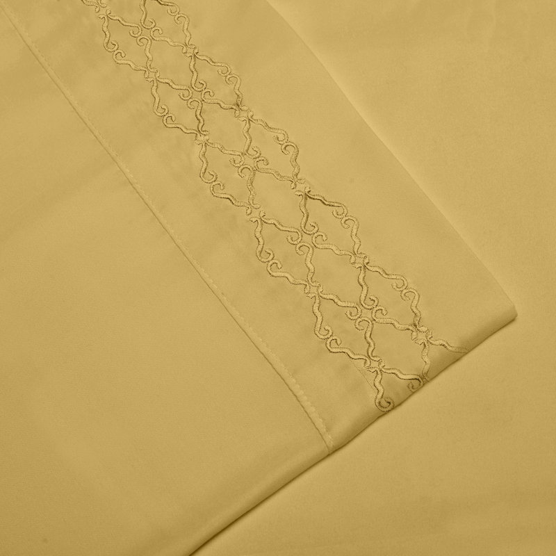 Microfiber Sheet Set, King, Gold