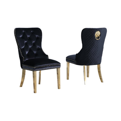 Deprise Tufted Velvet Upholstered Dining Chair