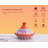 Kamsah Moroccan Tagine Supreme - Medium 3.1 Qt, Red Hand-Painted Ceramic-49531687-49531689