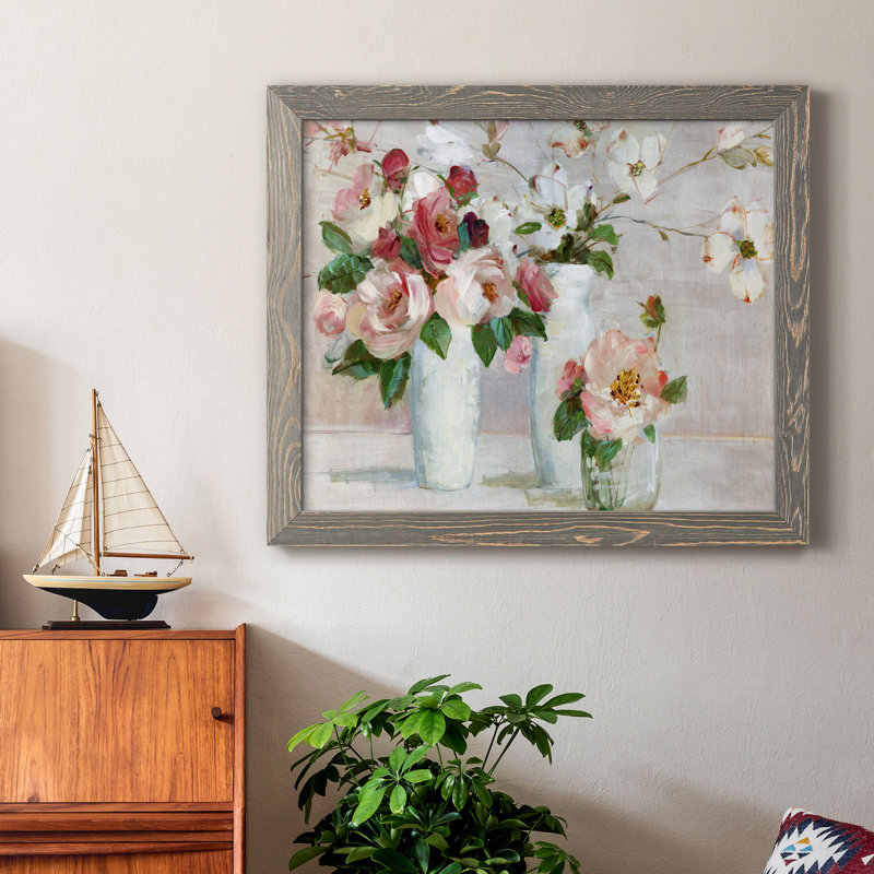 Shades Of Blush - Peinture sur toile encadrée, Gris, H 24 po x l 18 po x P 1,5 po