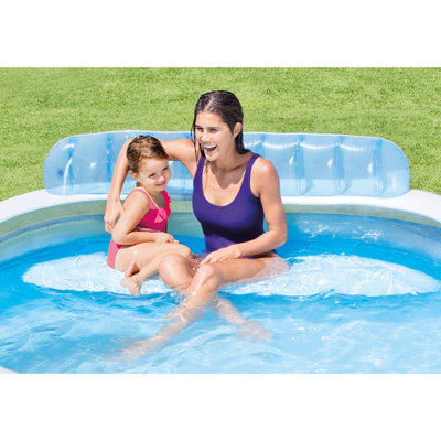 Intex Swim Center Family Lounge Pool for Ages 6+ – Inflatable Pool Lounge for Family Fun