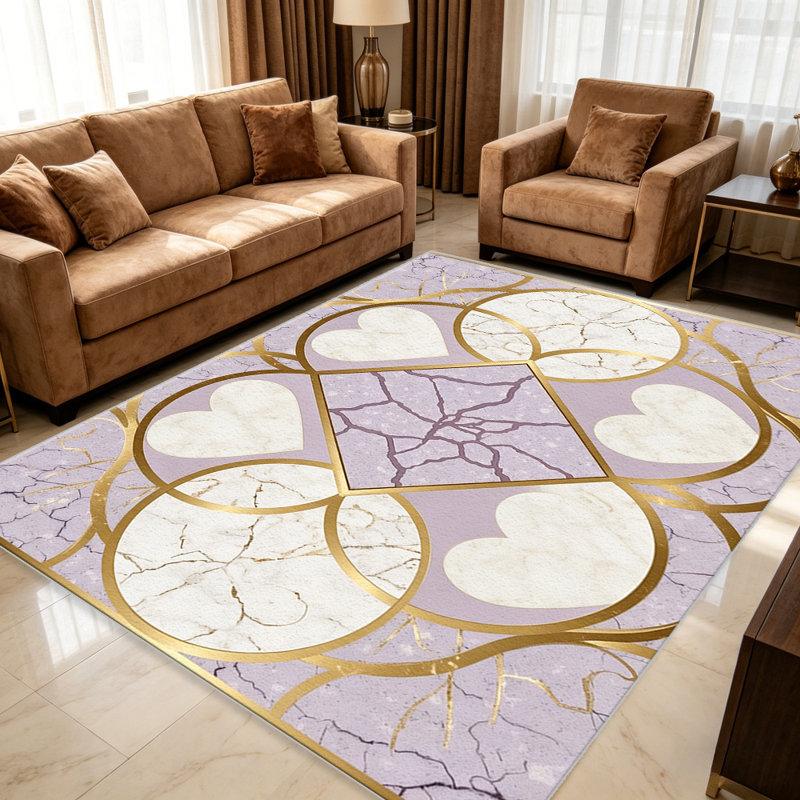 Terracotta Orange area rugs for Living Room, Soft and Comfortable, Suitable for all seasons, easy to maintain, machine washable Indoor floor mat, Under Table Farmhouse suitable for Bedroom, Dining Room, Study,  Balcony, Home Decor Patio