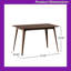 Ensemble de salle à manger 5 pièces 47,2 en bois d'hévéa et 4 chaises rembourrées-539627524