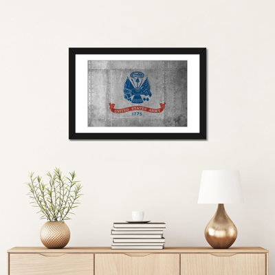 «Flags Army with Grunge», impression sur toile tendue