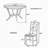 Diyadin 4 - Person Pedestal Dining Set