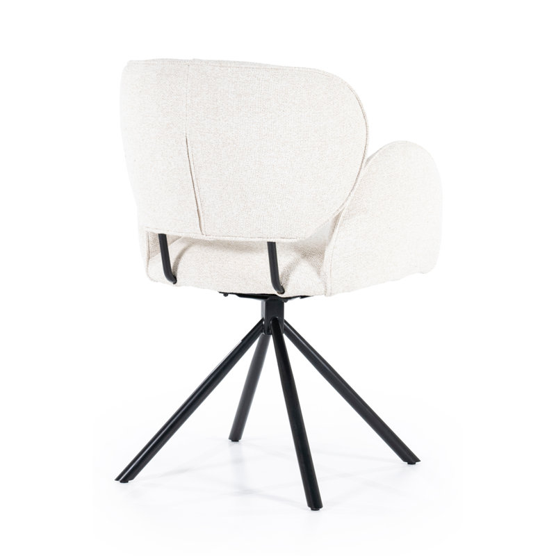 Upholstered Arm Chair, White