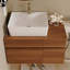 Petit meuble-lavabo flottant simple 31,5 pouces avec lavabo-121897176
