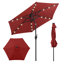 Parasol à énergie solaire 7,5 pi avec poignée à manivelle à bouton-poussoir inclinable 7,5 pi-1291857661