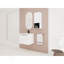 Meuble-lavabo mural 24 po avec lavabo en céramique, armoire latérale et portes à fermeture en douceur