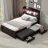 Twin Xl Storage Bed With Handy Features, Led Headboard & Charging, Dark Brown Storage, Charging Headboard, 2 Drawers, Trundle, Build-1268337222