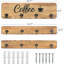 Porte-gobelet à café, porte-gobelet mural avec 12 crochets, organisateur de gobelets en bois pour la maison, le bureau, la collection de rangement pour présentoir de cuisine, décor de coin café rustique