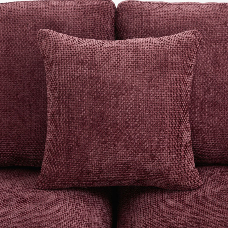 Canapé modulaire Flick Chenille, Chenille rouge