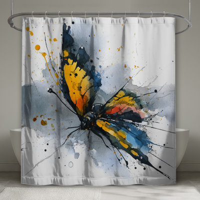Rideaux de douche Watercolor Butterfly Art