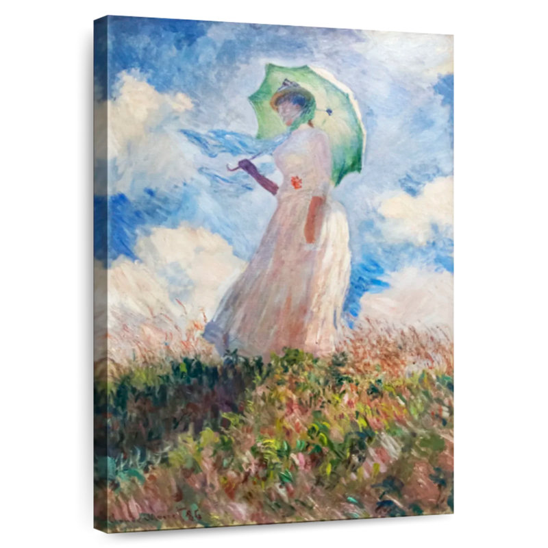 Leisha avec un parapluie tourné vers la gauche, H 24 po x l 16 po