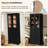 67.2" Tall Bathroom Storage Solution With 4 Doors, Drawer, Adjustable Shelves, And Stylish Handles Modern Cabinet Featuring Shelving, Soft-Close Hardware, Black-406374030
