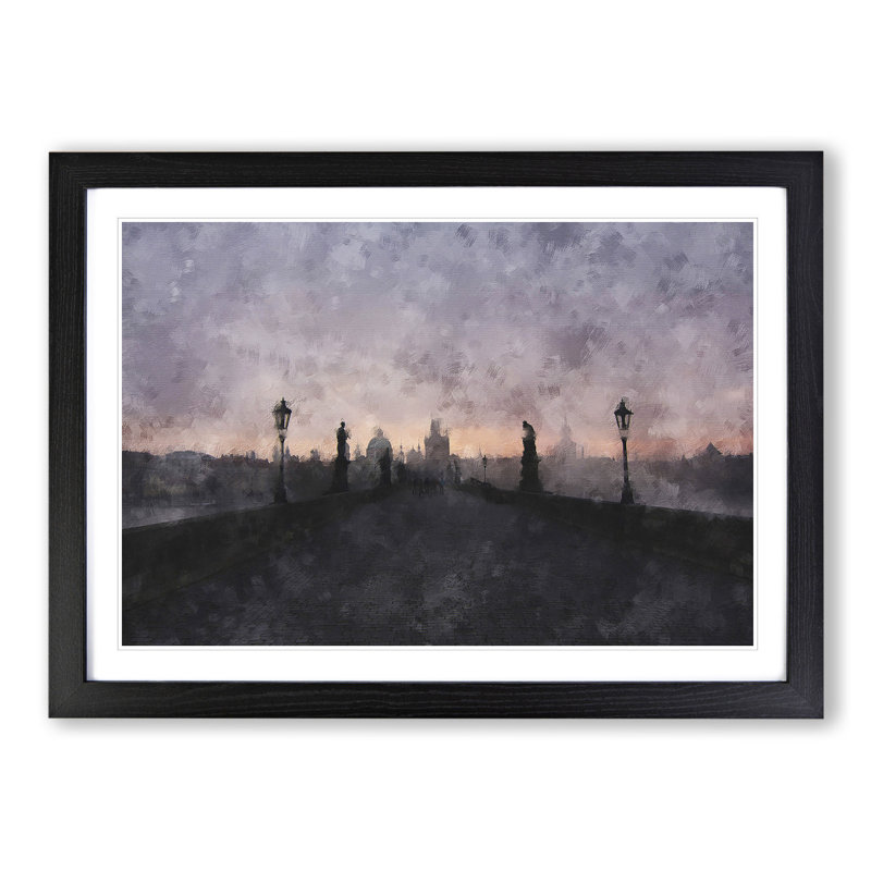 Charles Bridge in Prague Vol.2 - Framed Print, Black Framed, 36cm H x 48cm W x 2cm D