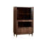 Armoire à vin 31,5 "en bois de noyer noir minimaliste, armoire en bois massif, rangement pour le salon et la salle à manger
