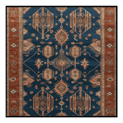 Machine Washable Art Deco Brown Area Rug