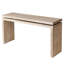 Console double à double planche de suspension naturelle antique de 60 po, pieds et tablettes en bois massif, idéal pour les panneaux à cadre rétro, salon convenable