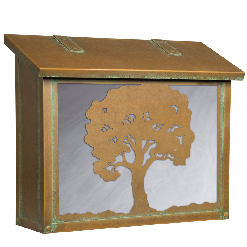 Boîte aux lettres murale chêne tree, Vert nouveau, Blanc vaporeux