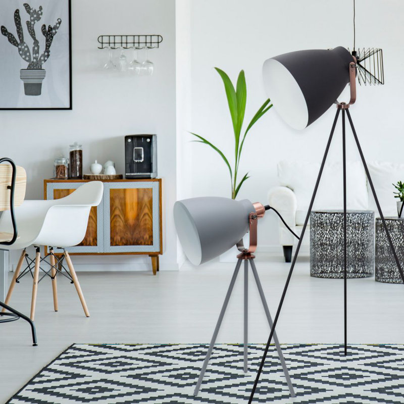 Bryana 150cm Tripod Floor Lamp, Black
