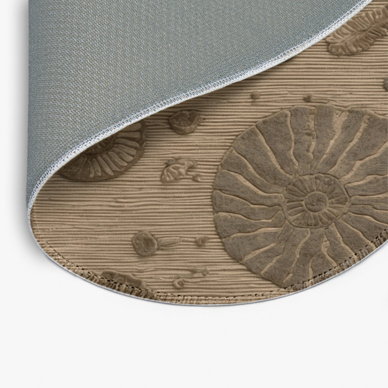 Nature Brown Indoor and Outdoor Area Rug, Round 5'