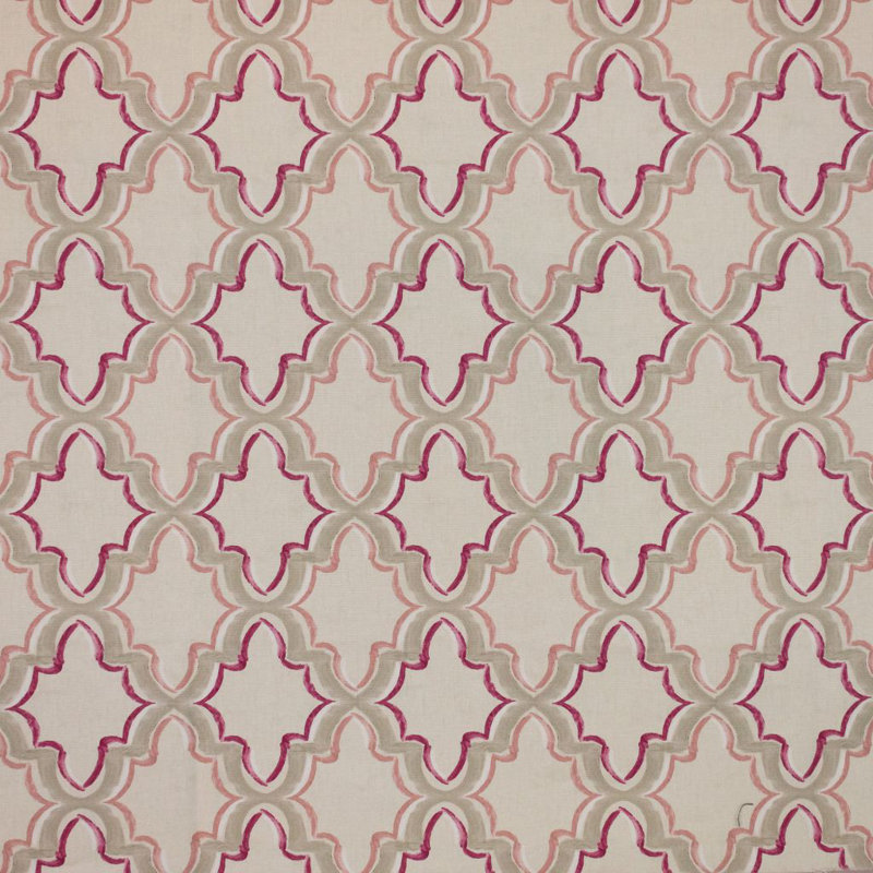 Constantinople Trellis 100% Cotton Faric, Cassis