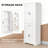Bathroom/Kitchen/Office White Storage Cabinet (72.2"H) - 22Lbs/Shelf, Adjustable Shelf, Anti-Tip