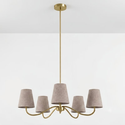 Wrought Iron 5-Light Chandelier