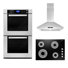 Ensemble de cuisine 3 pièces avec plaque de cuisson électrique 30 po et four mural