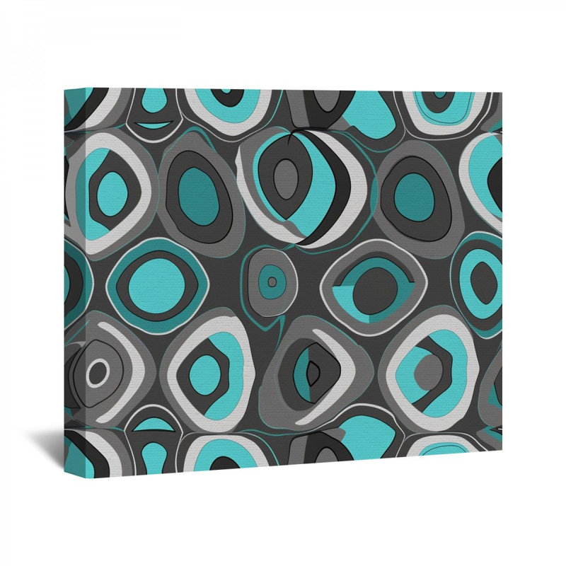 Cercles et lignes, reproduction sur toile, H 24 po x l 36 po x P 3 po