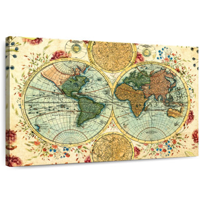 Hémisphères du monde rétro