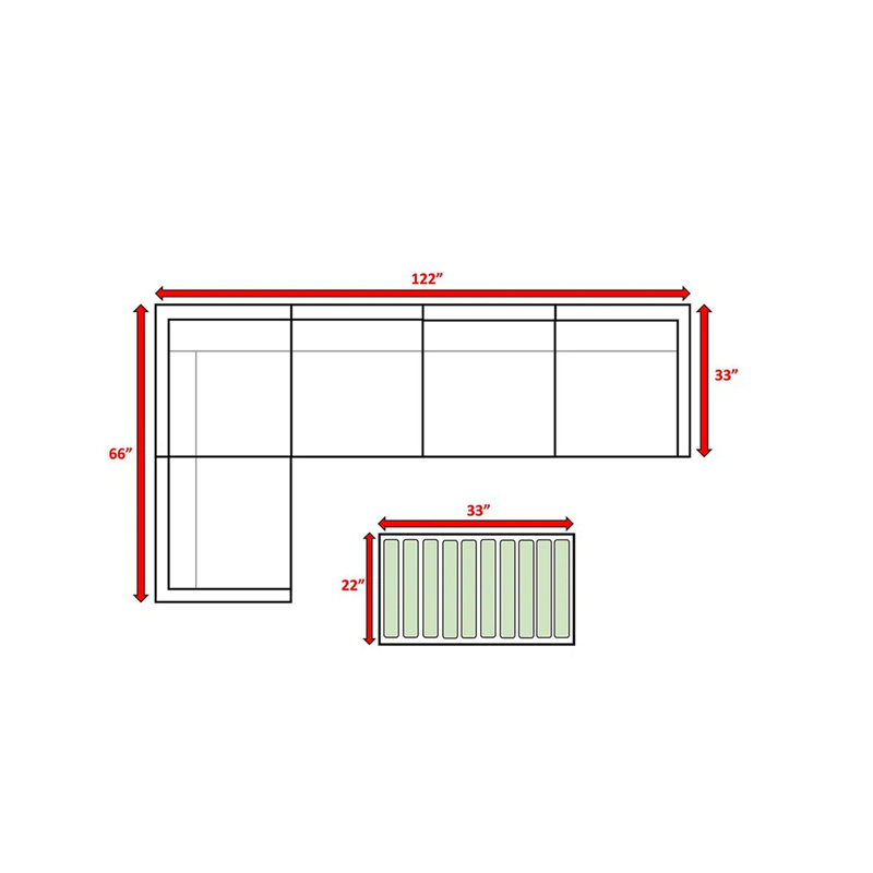 Ensemble de conversation d'extérieur en osier pour 4 personnes - Ensemble de canapé de jardin entièrement assemblé