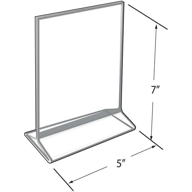 Cadres en acrylique transparent double face avec garniture décorative 5 po de largeur x 7 po de hauteur, paquet de 10