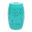 Table d'appoint ronde 12,25 po, table de bout en fer bleu sarcelle