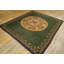 Green Antique  First Empire Floral Medallion Design French Aubusson Rug