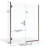 Coppia 60.56 in. W x 76 in. H Hinged Frameless Shower Door with Clear Glass-1887629135-1887629129