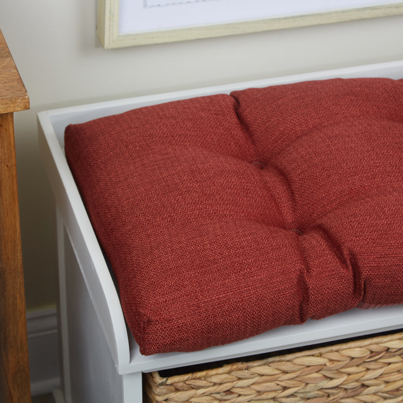 Omega Non-Slip Bench Cushion, Flame, 33" W x 14" D