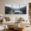 «Rocky Quarry Walls Turquoise Lake», ensemble de 3 toiles murales-927438435