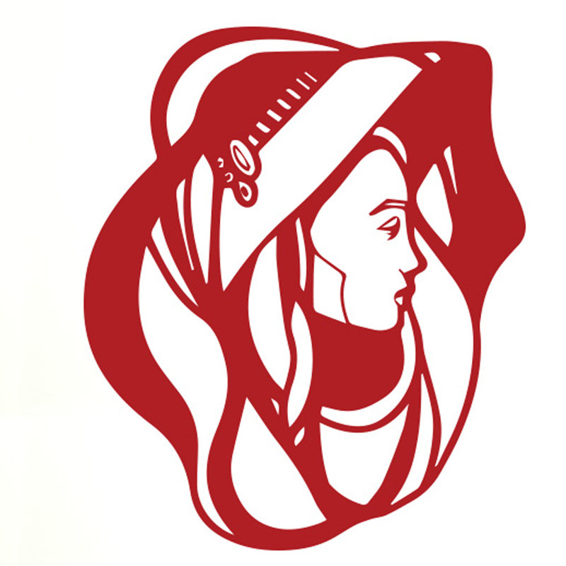 Wall Decal, Dark Red, Large