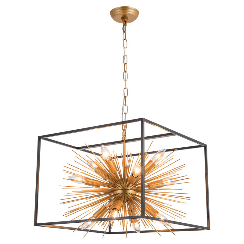 Lustre carré à 12 lumières Brandelynn