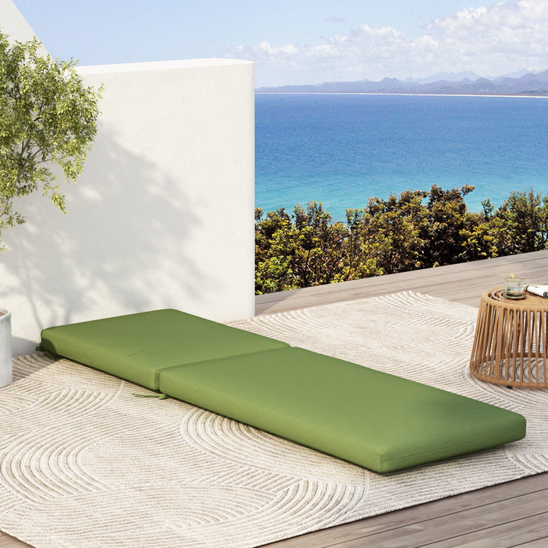 Coussin de chaise longue d'extérieur Aashild, Vert