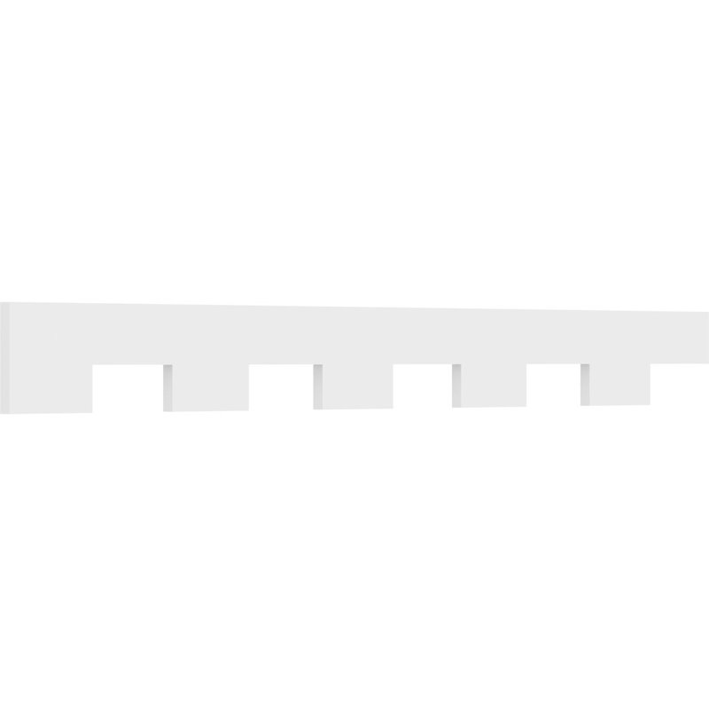 8"H x 1"P x 80"L Monroe Architectural Grade PVC Dentil Trim, 8" H x 80" W x 1" D