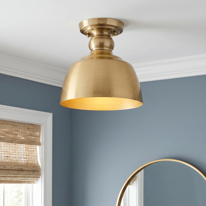 Holmes Flush Mount, Modern Brushed Gold