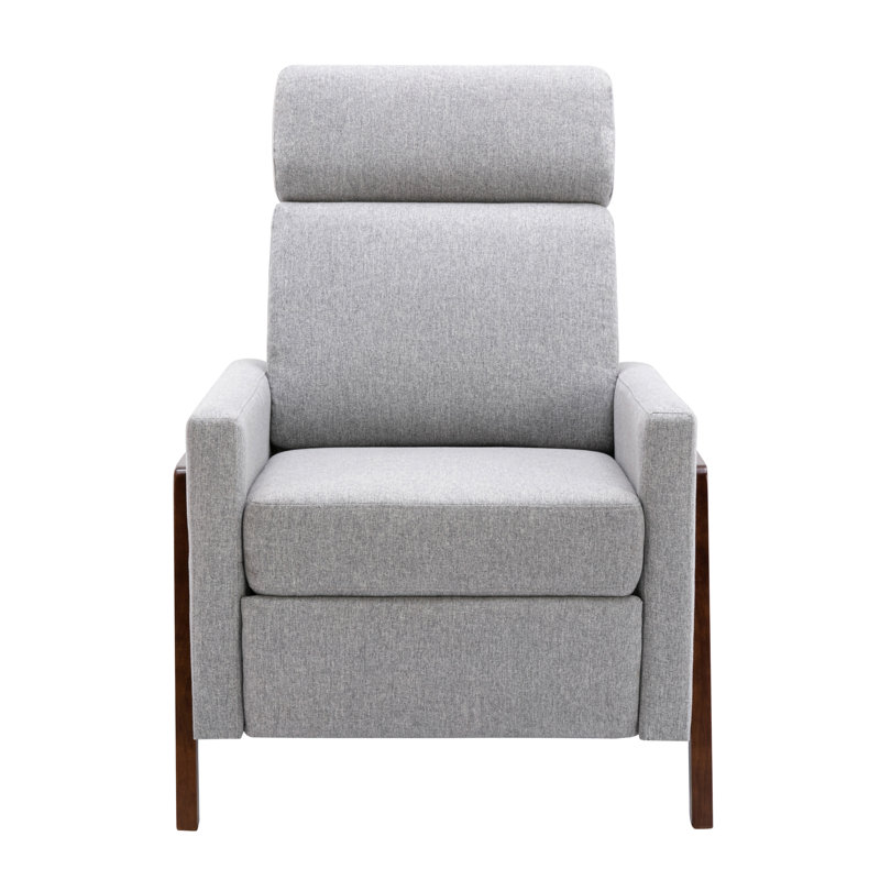 Fauteuil inclinable Kilan, Mélange de lin gris
